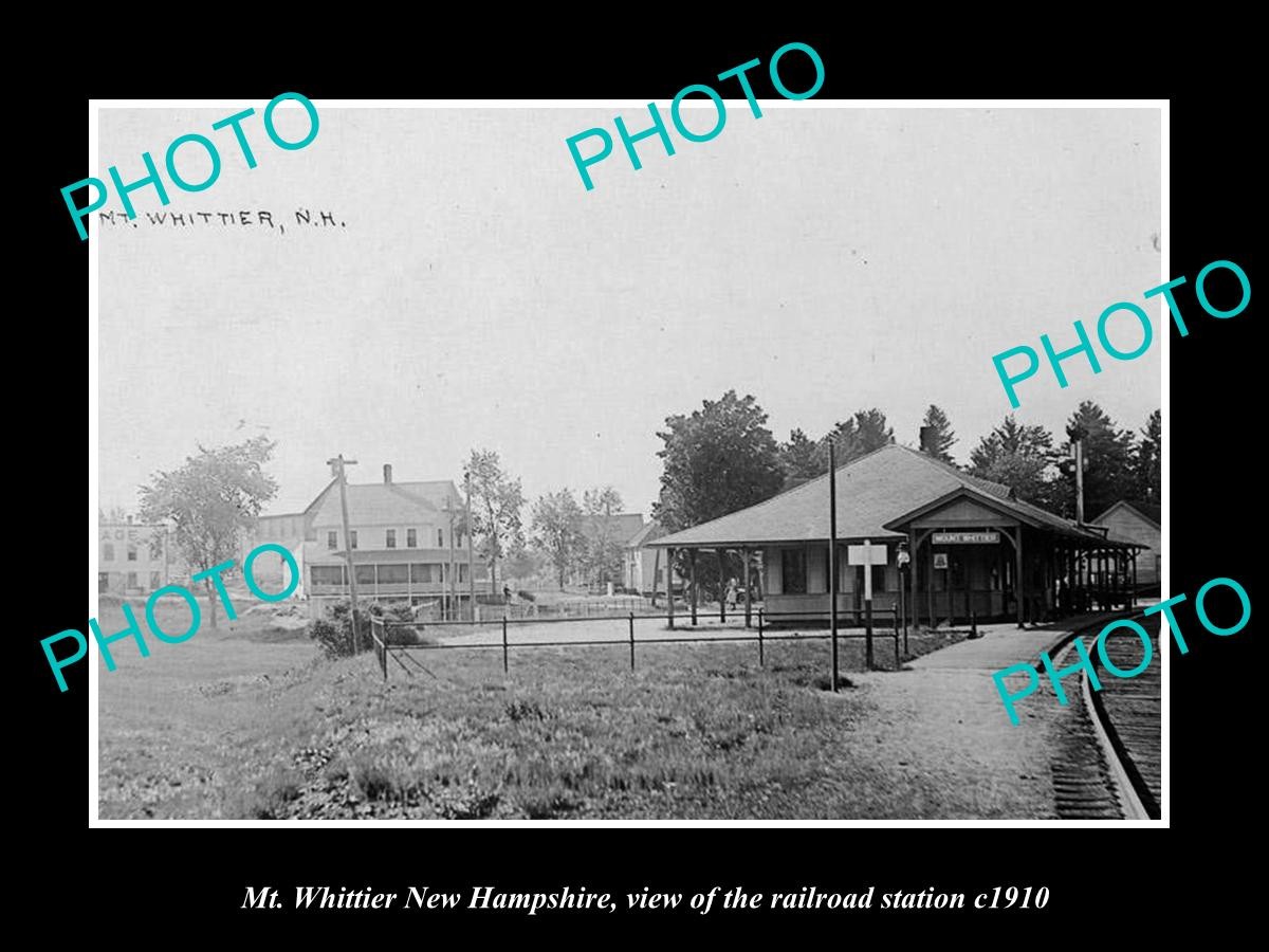 Mt Whittier New Hampshire Railroad Station c1910 Old Large Historic Photo Mt Whittier New Hampshire Railroad Station c1910 Old Large Historic Photo