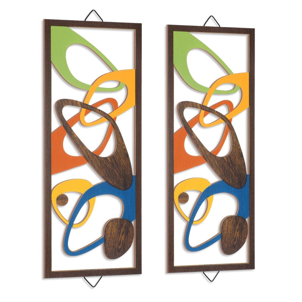 CroBlissful 2 Pcs Mid Century Wall Art Mid Century Modern Decor