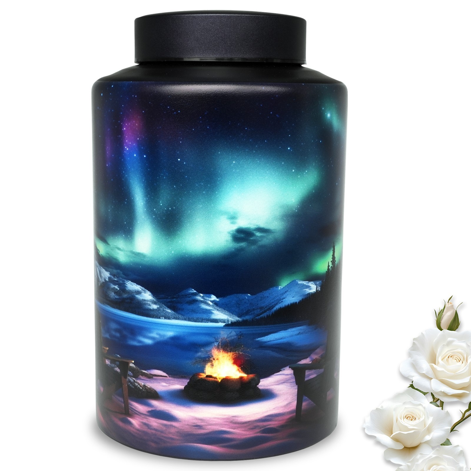Large Cremation Urns for Human Ashes, for Adult Female Male, Northern Lights Urn Large Cremation Urns for Human Ashes, for Adult Female Male, Northern Lights Urn