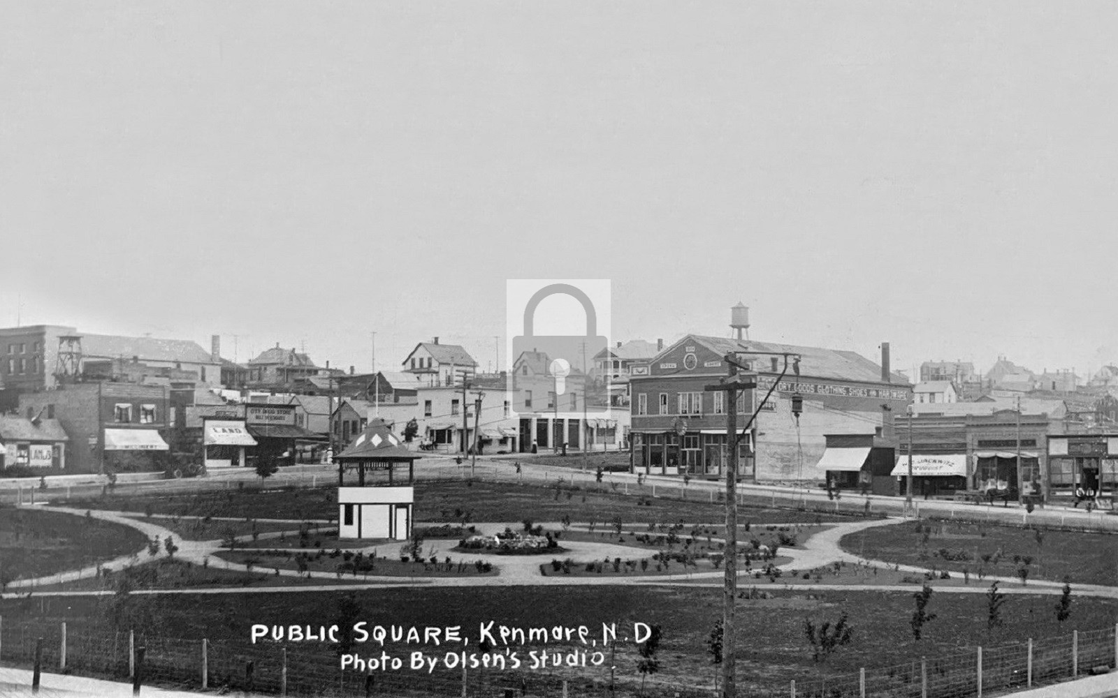 Public Square Kenmare North Dakota ND - Reprint