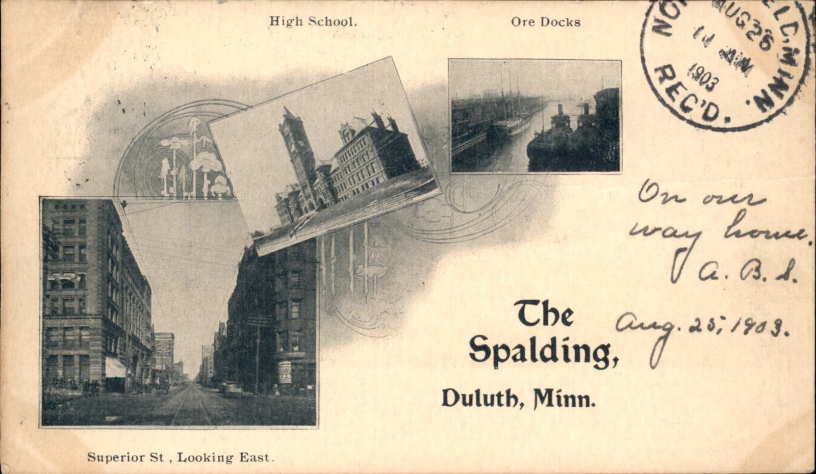 Duluth MN Street Scene c1900s-10s c1900 Private Mailing Card bhn