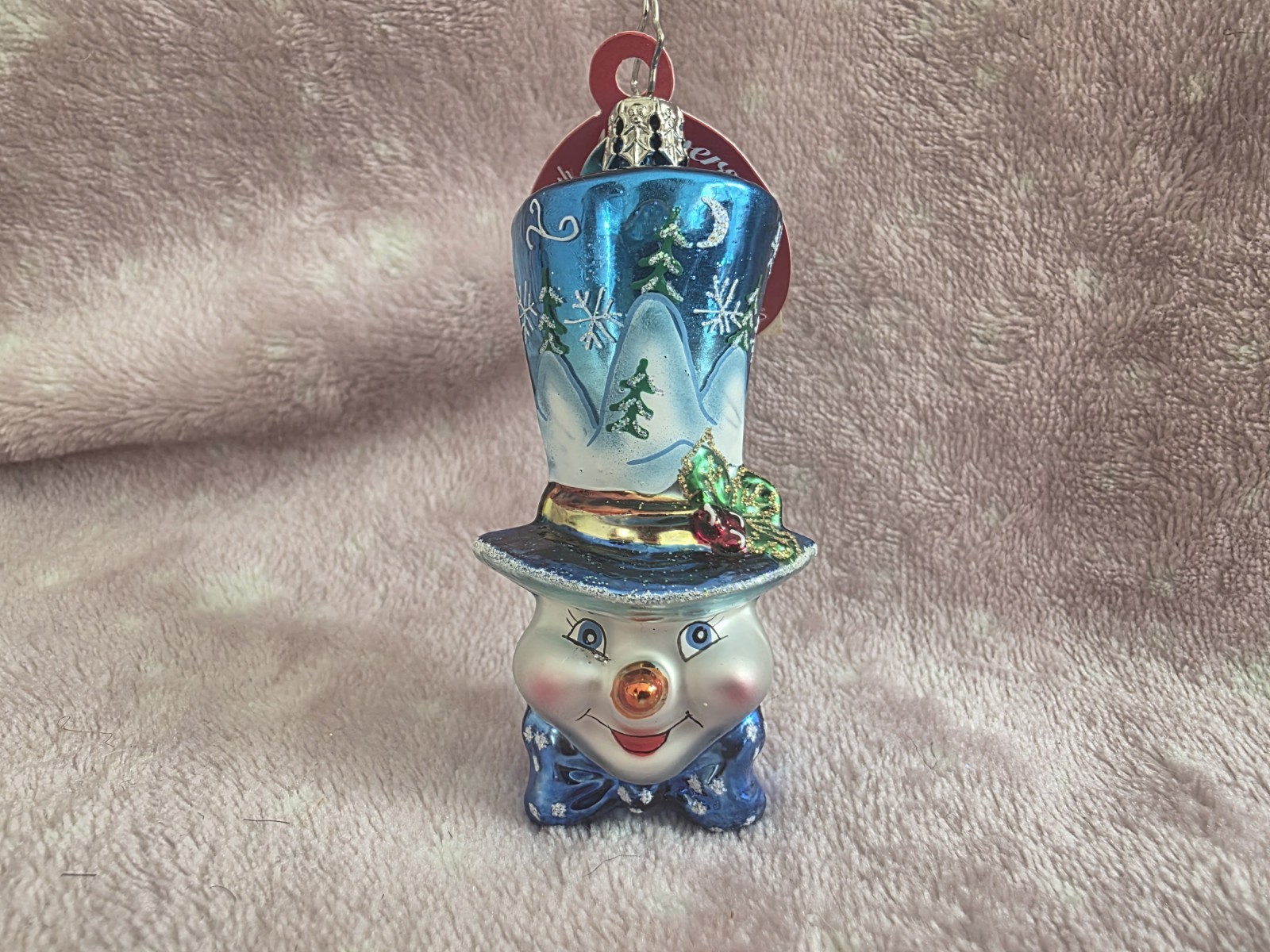 NWT Christopher  Radko Winter Wondertop Gem Snowman Top Hat Winter Scene Box 3\