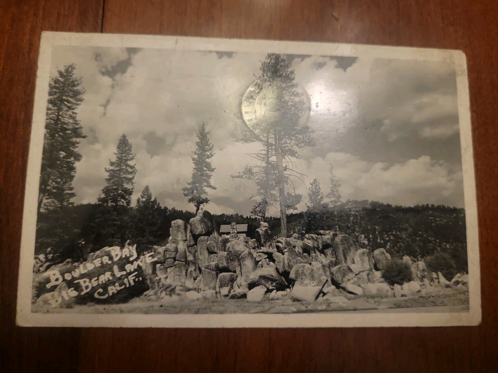 Boulder Bay Big Bear Lake California Real Photo Postcard RPPC