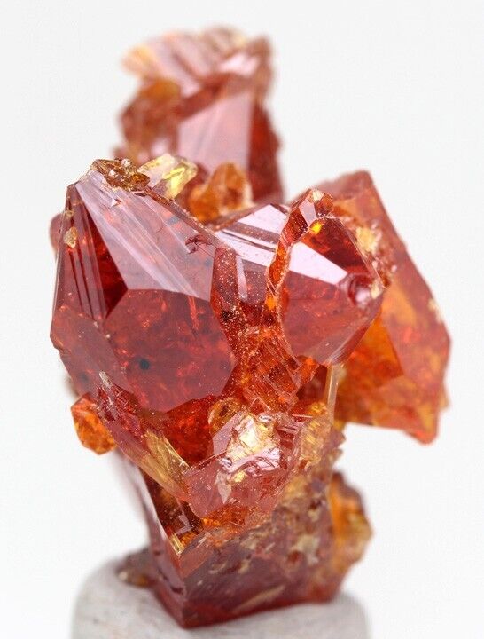 ZINCITE Specimen Red Orange Yellow Smelter Crystal Cluster Mineral POLAND