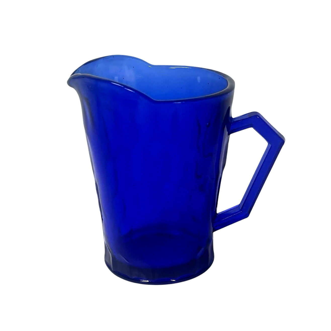 Cobalt Blue Creamer Hazel Atlas Glass 8oz Mini Pitcher