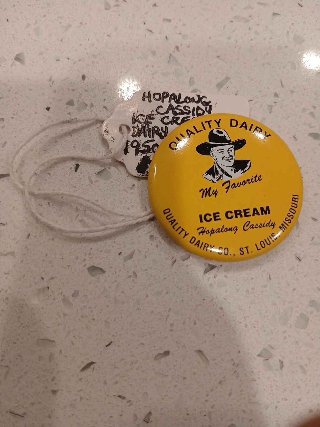 Hopalong Cassidy Ice Cream Pinback