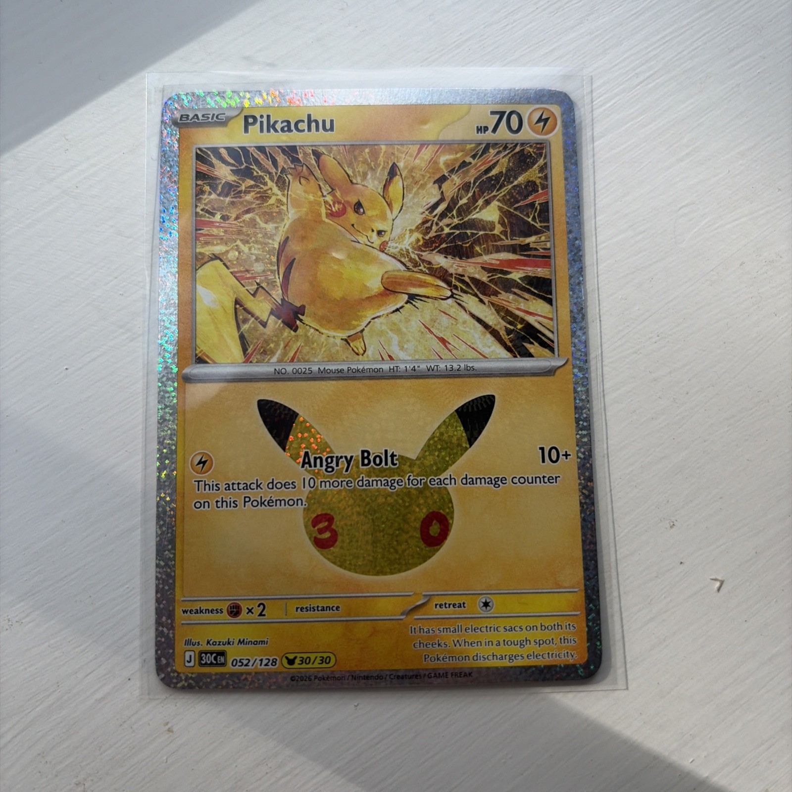 Pokémon TCG Pikachu 30th Anniversary 052/128 (30/30) 