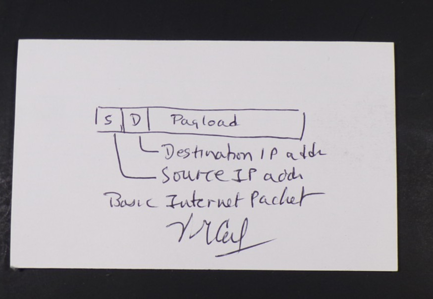Vint Cerf FATHER OF THE INTERNET 2 Signed cards in mint condition nice lot Vint Cerf FATHER OF THE INTERNET 2 Signed cards in mint condition nice lot