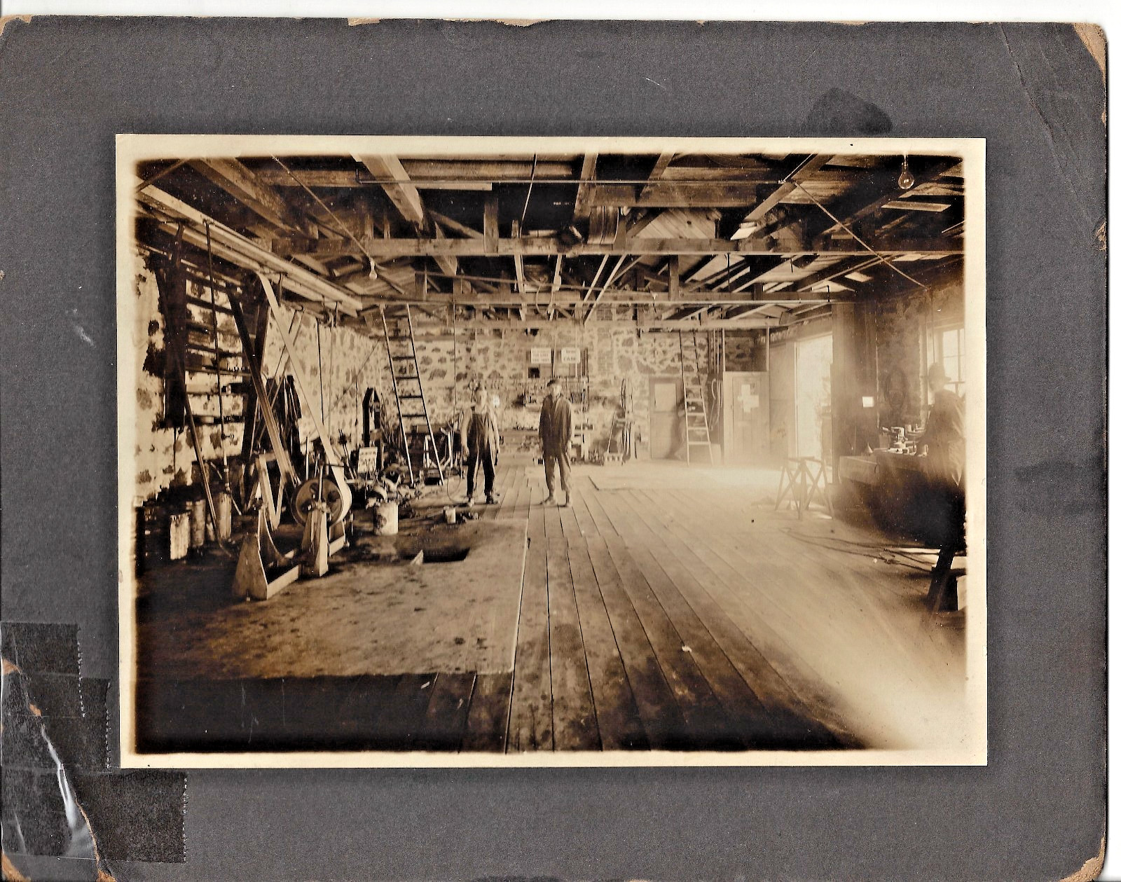 Cabinet Photo-Vintage Interior of New Britain, CT. Repair Shop w/Two Gentlemen