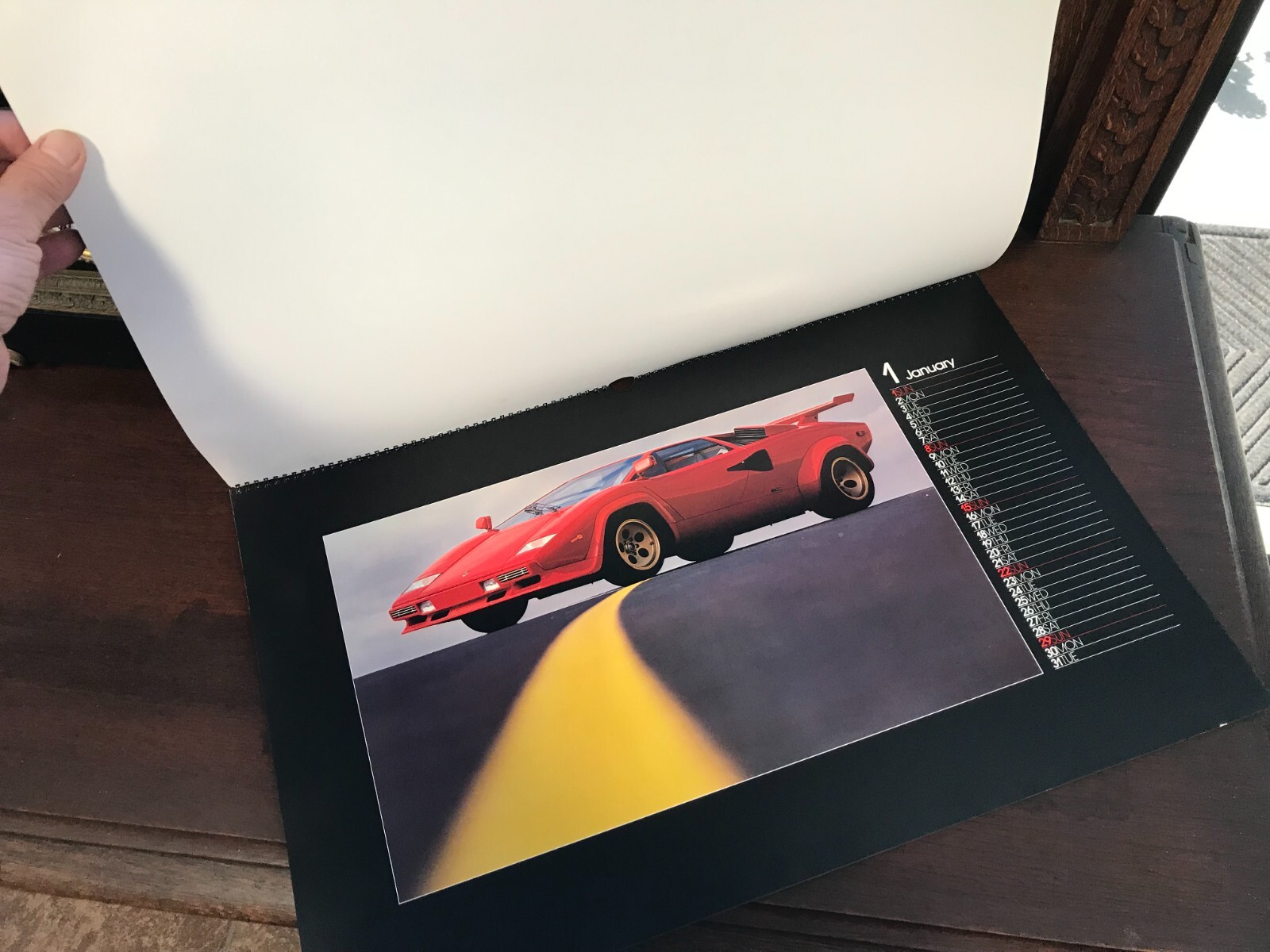 VERY RARE ~ 1984 ROAD & TRACK LARGE FORMAT PHOTO CALENDAR  ~ Almost Perfect ~