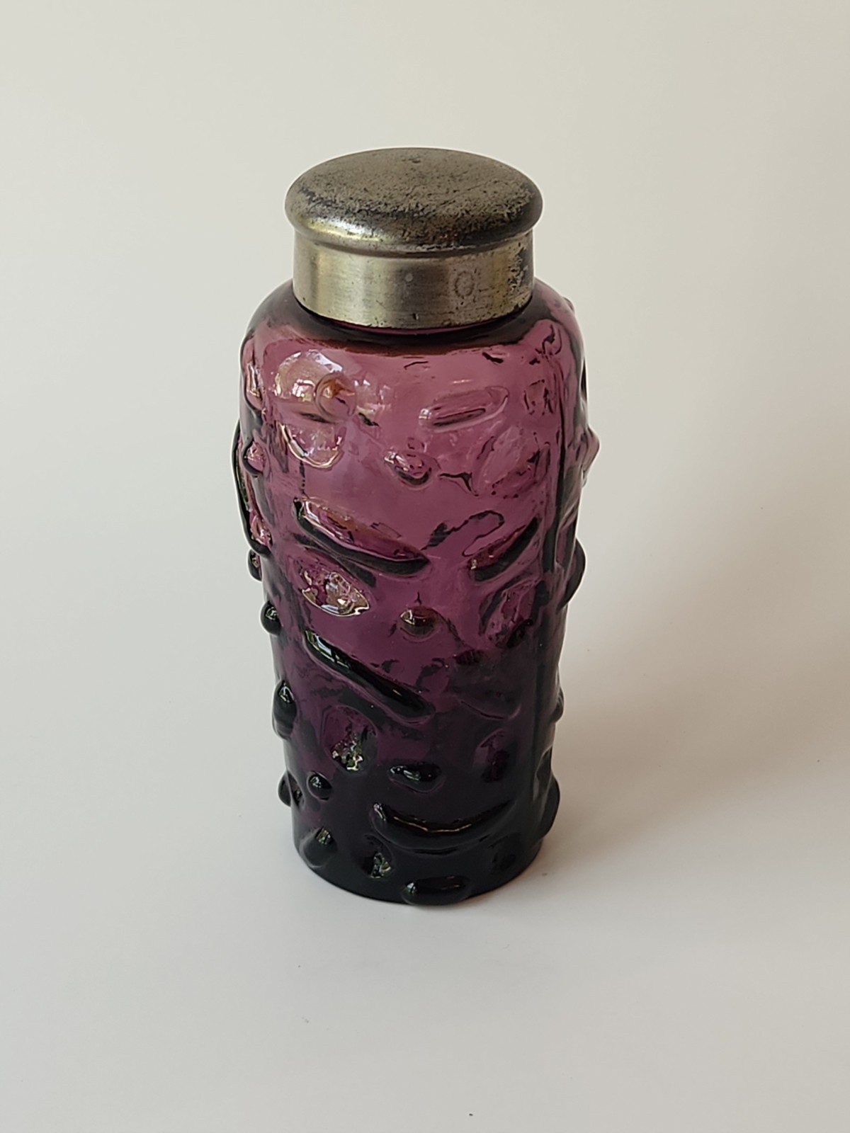 Vtg Bryce Glass El Rancho Amythest Lidded Jar Bottle