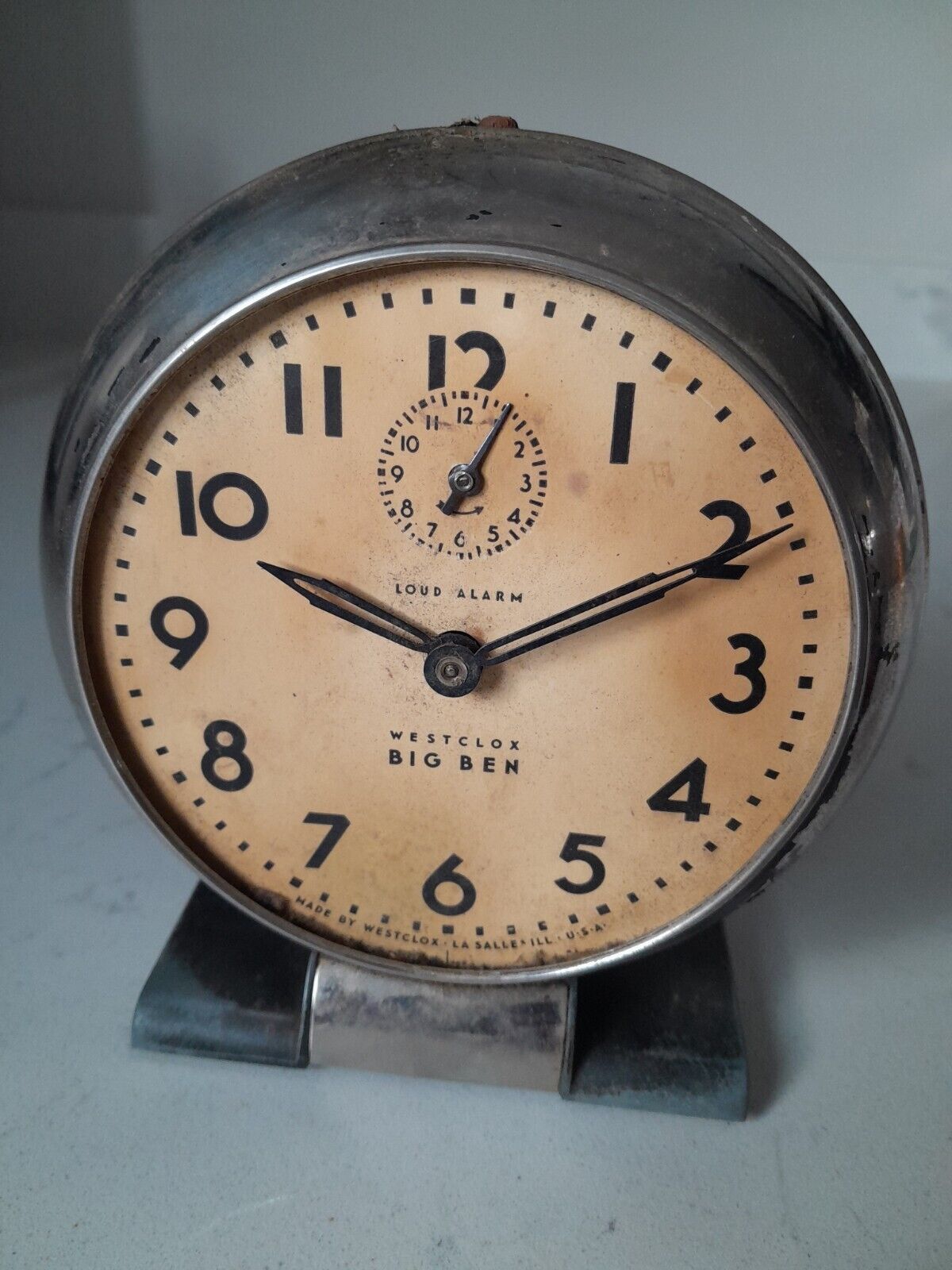 Vintage 1930s Large Metal Westclox Big Ben Alarm Clock For Parts/Repair