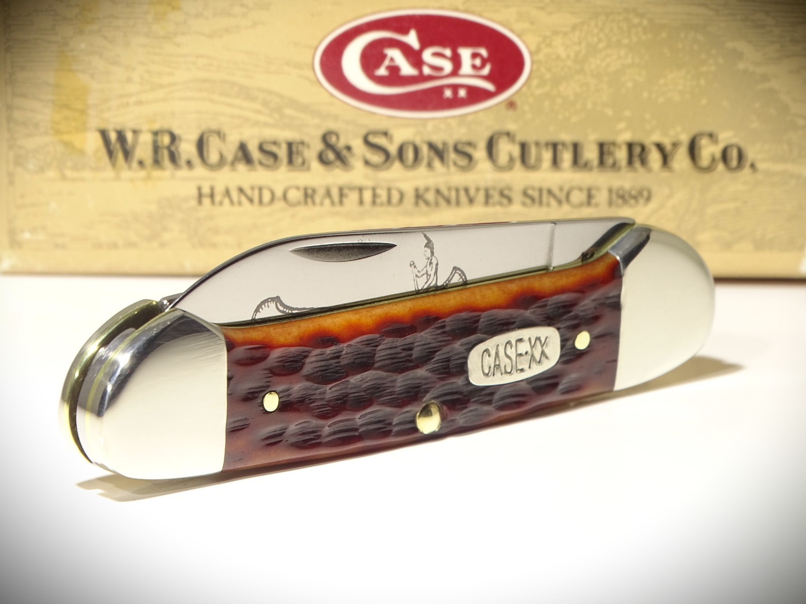 💥1996 Case XX 62131 ~ Canoe ~ Beautiful Chestnut ~ Carbon Steel ~ New in Box ~