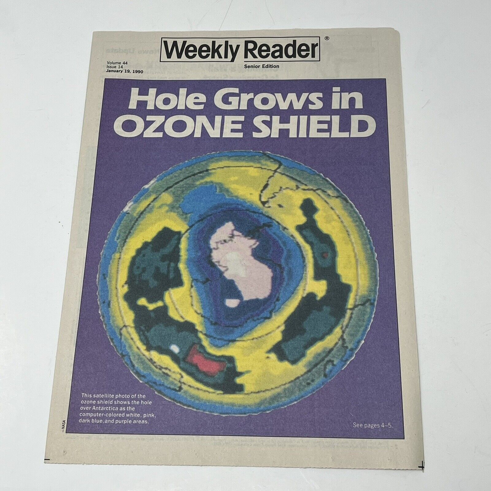 1990 Weekly Reader Magazine Hole Grows In The Ozone Shield Soviets Report UFO