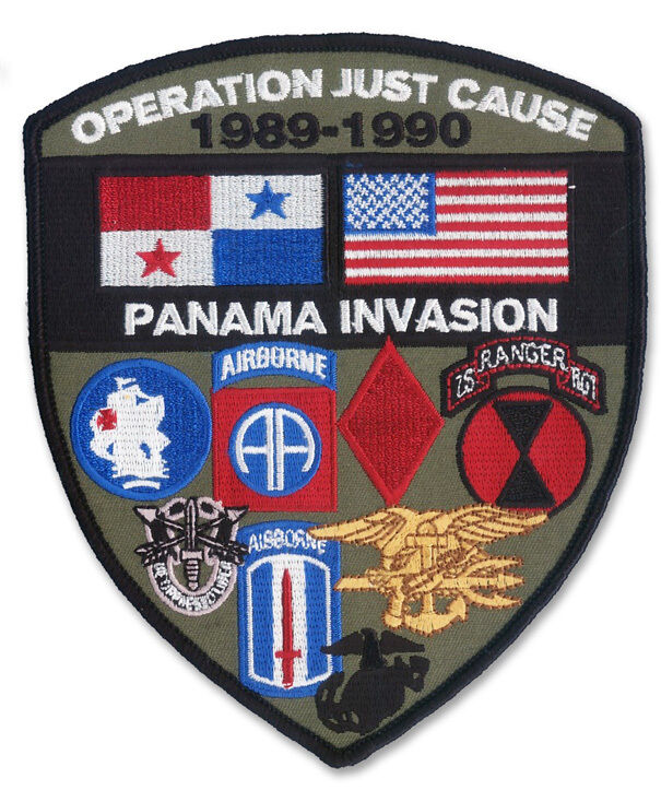 Large Operation Just Cause Patch 1989 Panama Merrowed Edge RANGER SEAL AIRBORNE