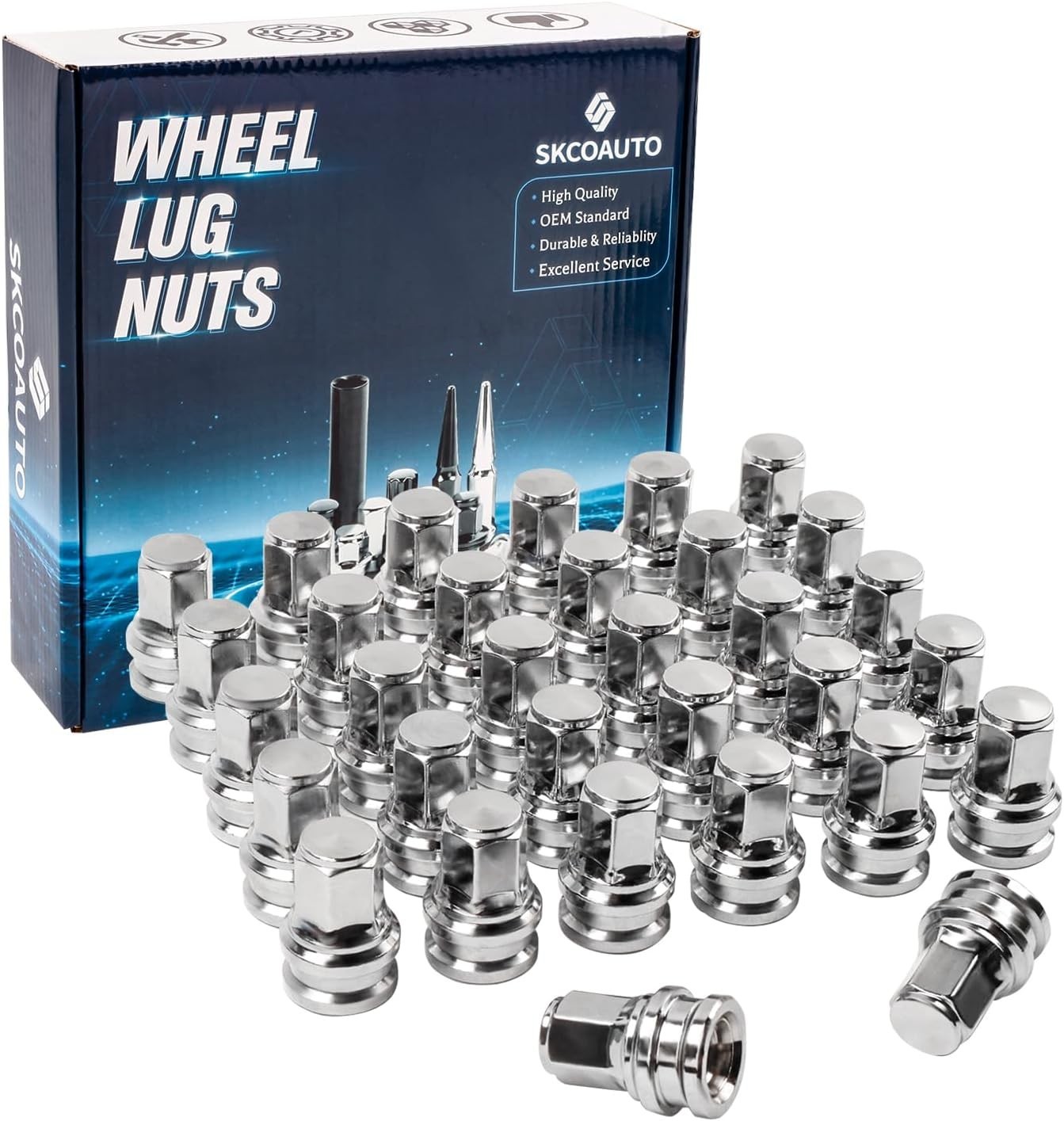 32PCS 14x1.5 Lug Nuts Fit for 2017-2024 F-250 F-350 Super Duty Hex 13/16\