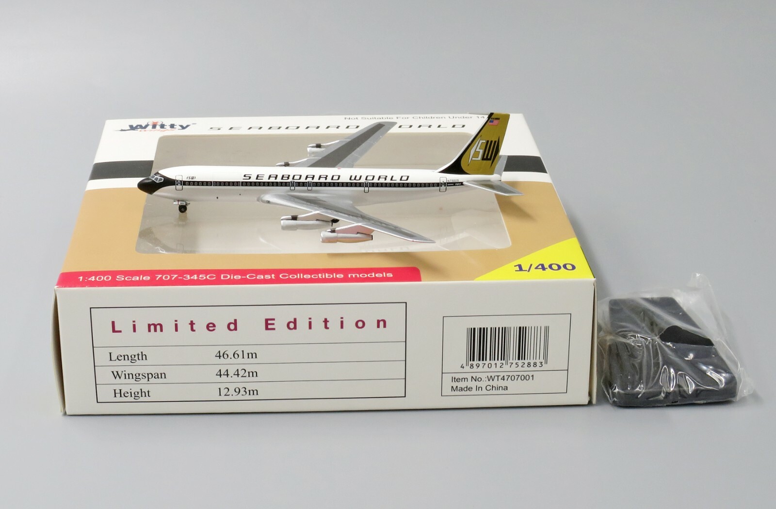 Seaboard World B707-345C N7322S Scale 1:400 Witty400 Diecast WT4707001