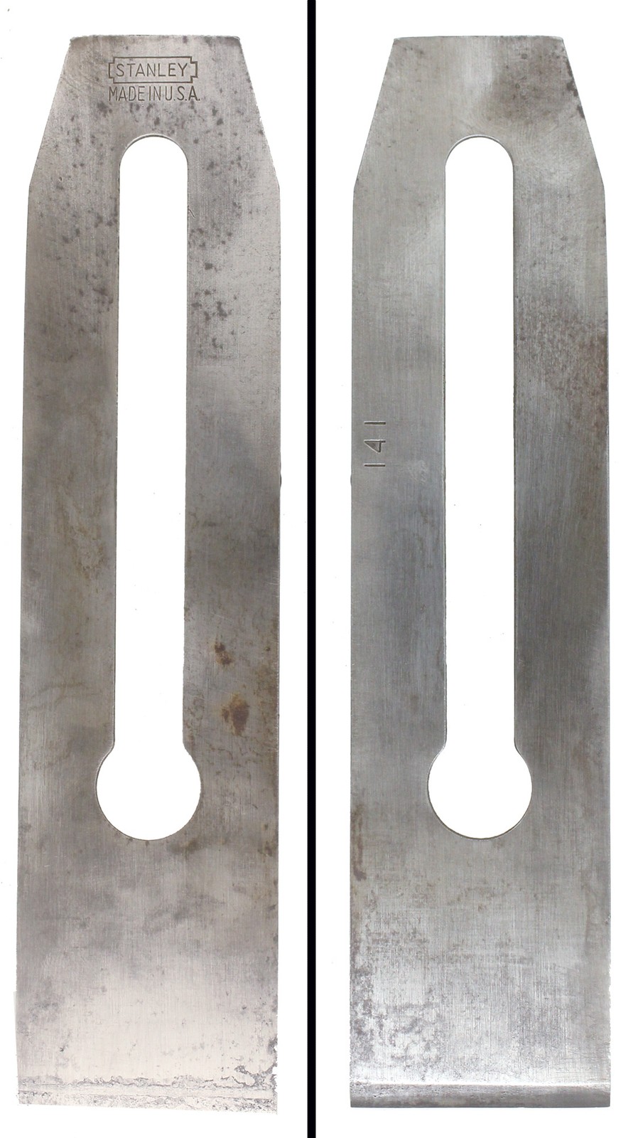 Original Blade for Stanley No. 3, 5 1/4 Plane- Notched Rectangle - mjdtoolparts