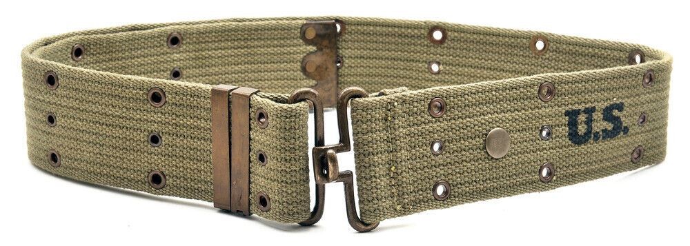 WW2 U.S. M1936 Pistol Belt LT OD marked JT&L 1943 XXL will fit 40