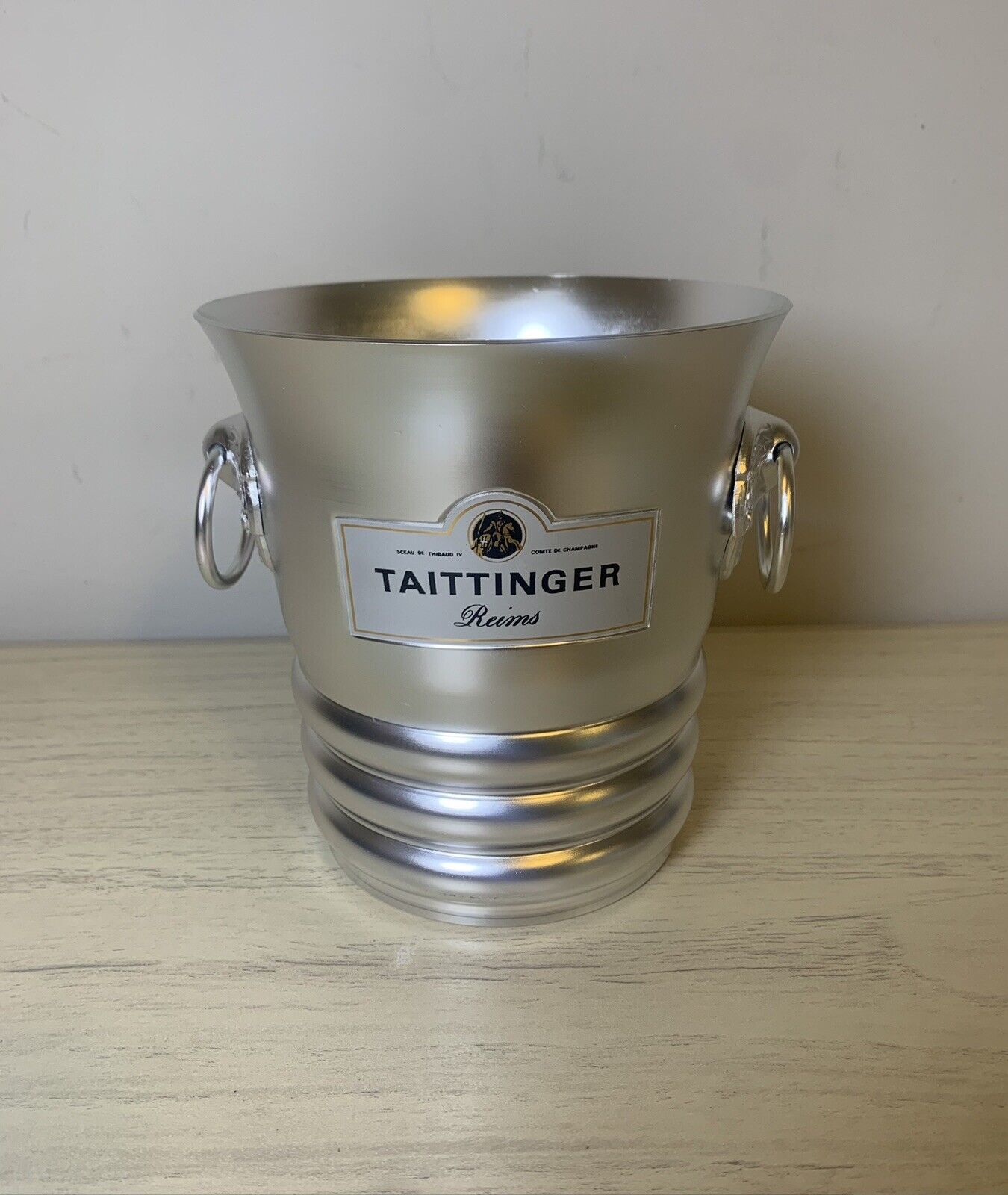 New Taittinger Champagne France Metal Aluminum Ice Bucket MINI Small Size