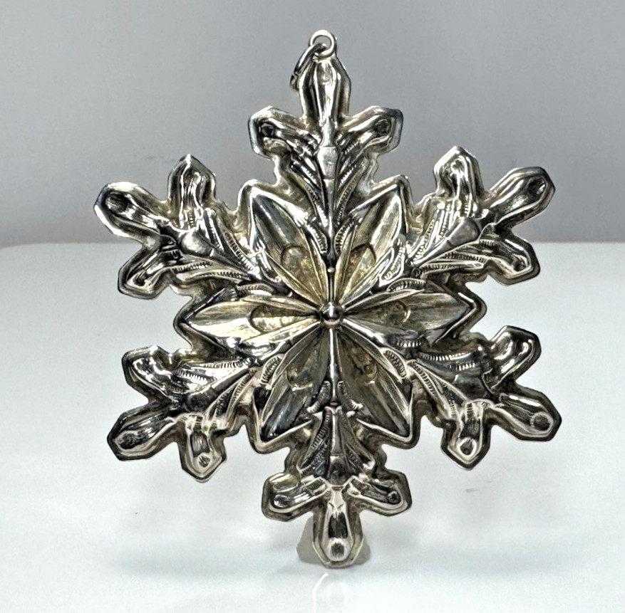 Vintage Gorham Sterling Silver Christmas 1973 Snowflake Tree Ornament