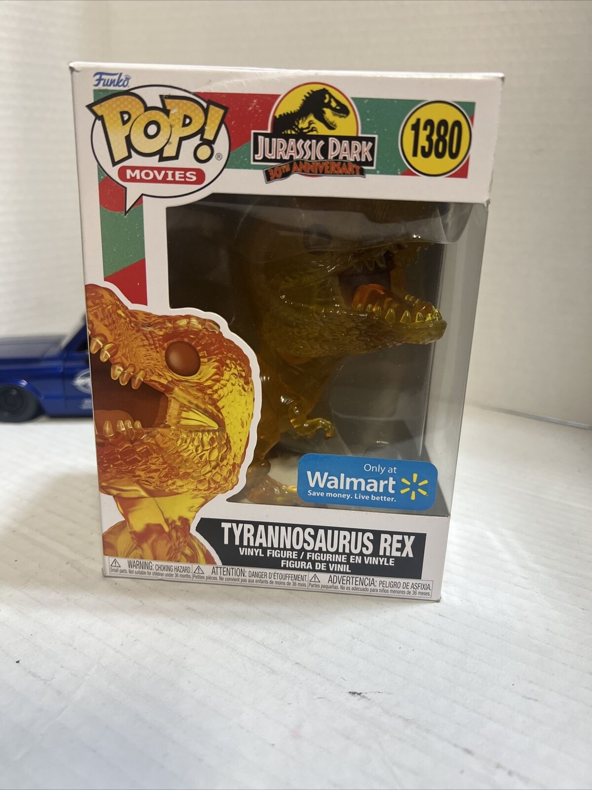 Funko Pop Tyrannosaurus Rex 1380 Jurassic Park SE Walmart Exclusive Amber TRex