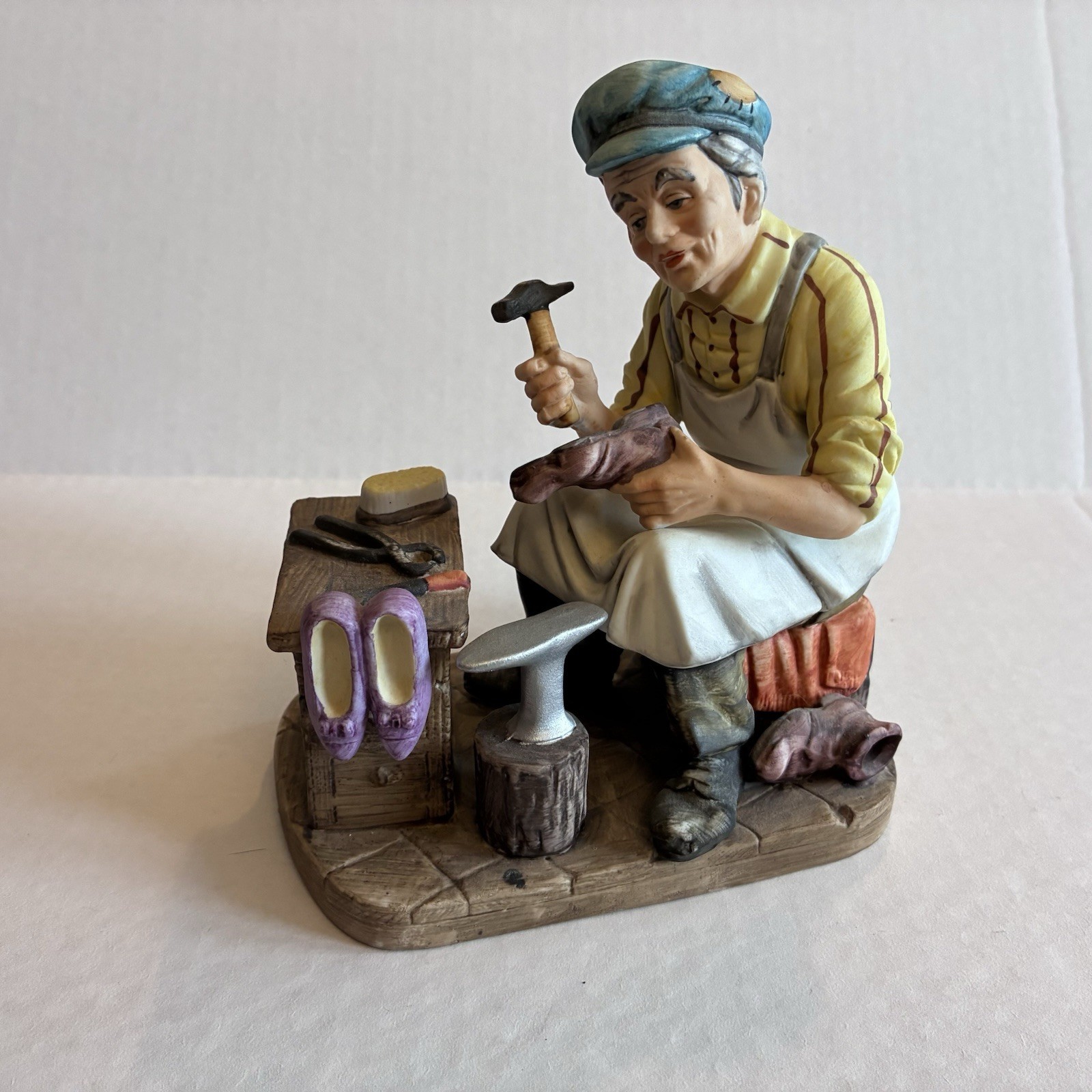 Vintage Brinn's Porcelain Shoe Cobbler Figurine Shoemaker