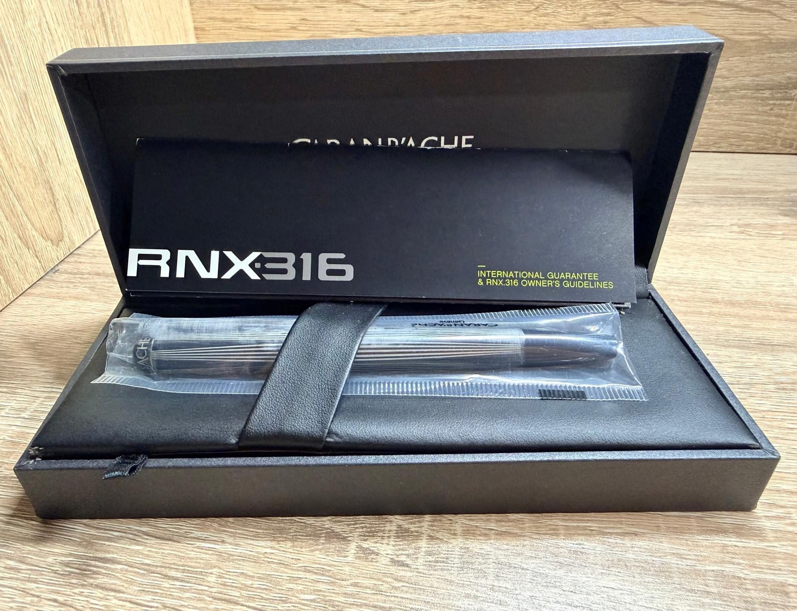 Caran d’Ache RNX.316 PVD Black Fountain Pen, NOS, M Nib