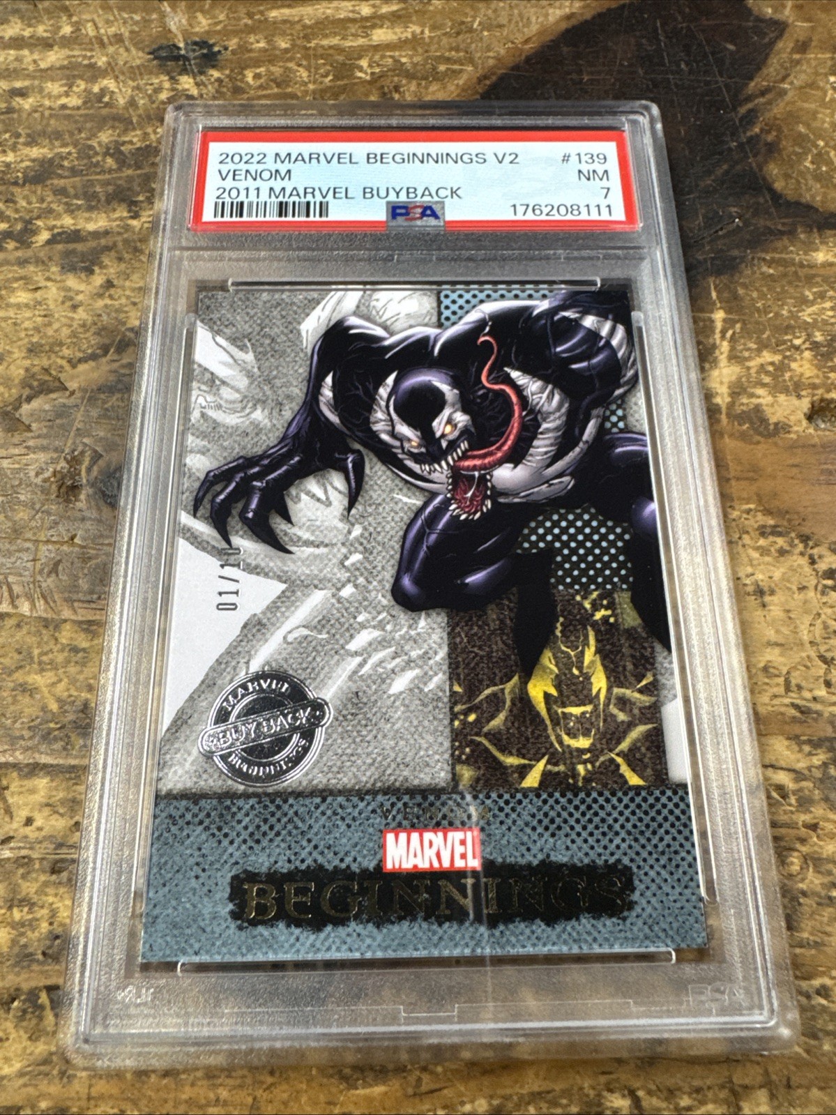 2022 UpperDeck MarvelBeginnings - Venom 2011 Marvel Buy Back - PSA 7 BookEnd /10 2022 UpperDeck MarvelBeginnings - Venom 2011 Marvel Buy Back - PSA 7 BookEnd /10