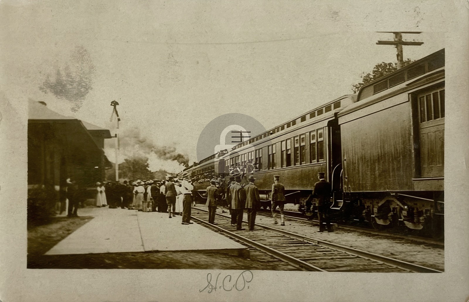 JEFFERSON BARRACKS MISSOURI Missouri Pacific Railroad DEPOT RPPC Postcard COPY