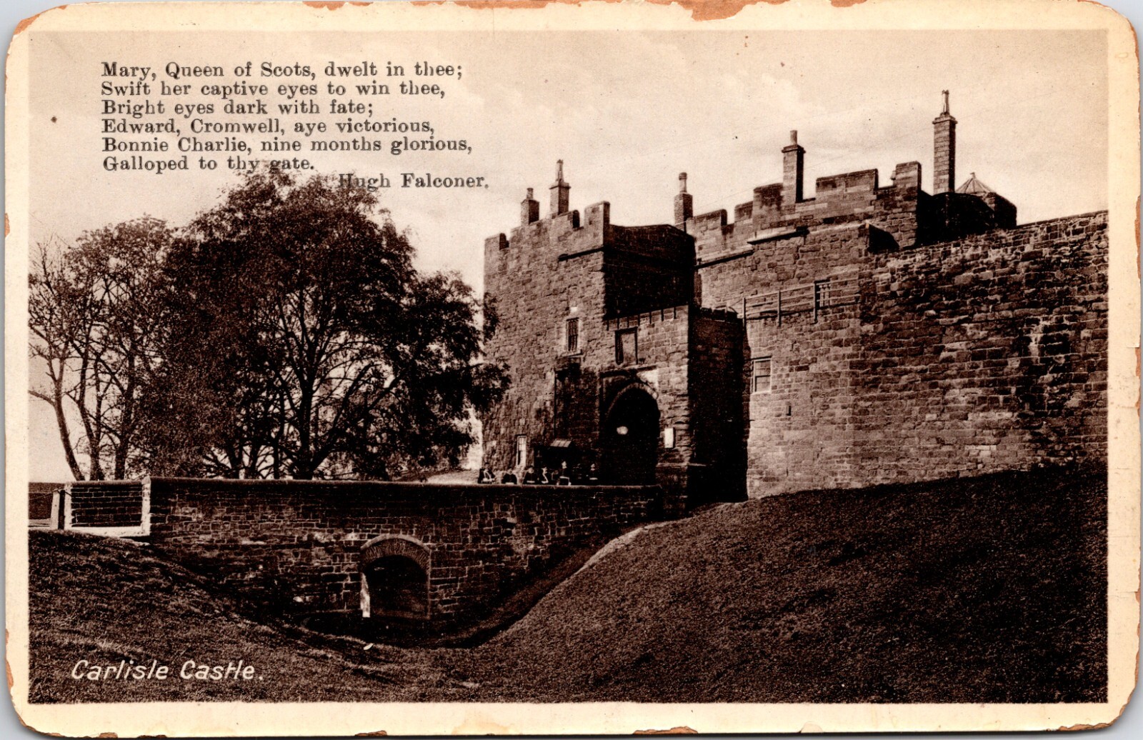 VINTAGE RPPC POSTCARD THE CARLISLE CASTLE ENGLAND