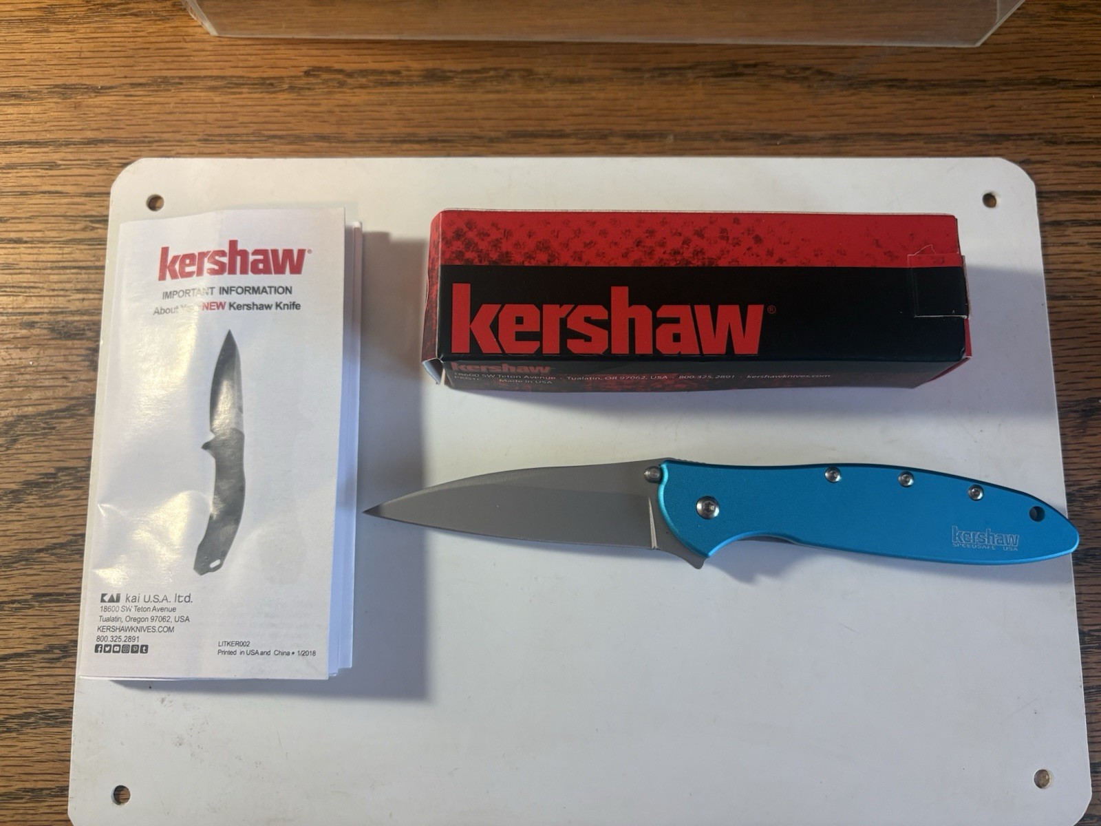 Kershaw TEAL 1660 OL Folding Knife Ken Onion SpeedSafe MADE USA NIB