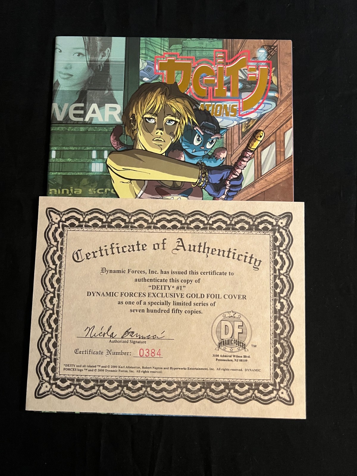 Deity: Revelations #1 (1999) Dynamic Forces Variant DF, only 750 copies - COA