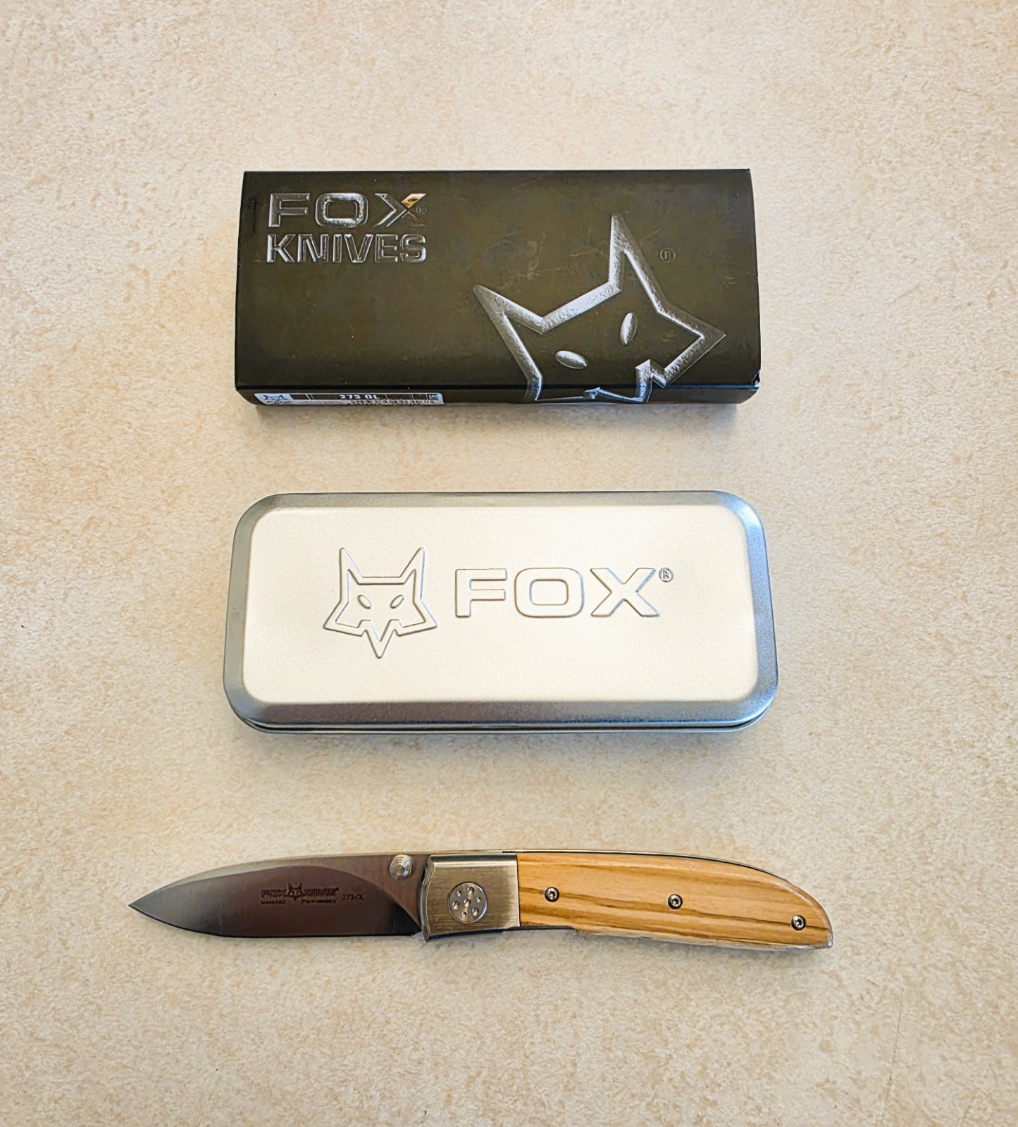 Fox Knives Elite Olive Wood Lockblade Knife NEW