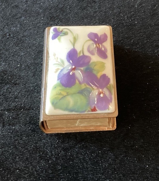 Vintage Hand Painted Porcelain Match Box Holder Vintage Hand Painted Porcelain Match Box Holder