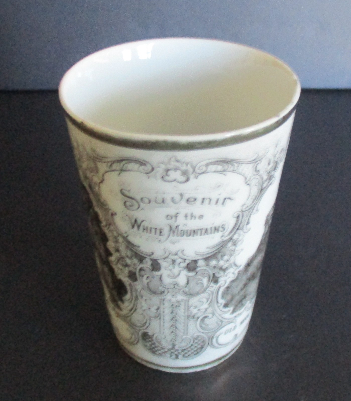 Circa 1900 Souvenir Tumbler Tip Top House Old Man White Mountains New Hampshire
