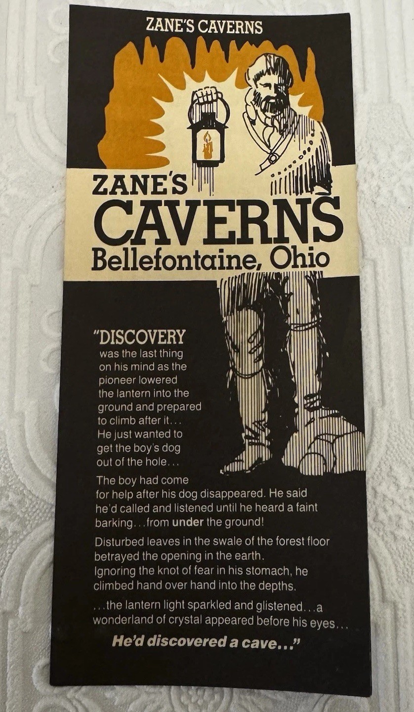 Zane’s Caverns Bellefontaine Ohio Vintage Brochure Pamphlet Ephemera Zane’s Caverns Bellefontaine Ohio Vintage Brochure Pamphlet Ephemera