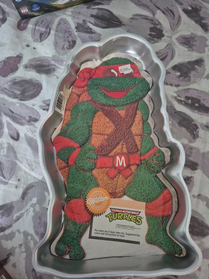 Vtg 1989 Wilton Cake Pan Teenage Mutant Ninja Turtles Michelangelo New W. Instr Vtg 1989 Wilton Cake Pan Teenage Mutant Ninja Turtles Michelangelo New W. Instr