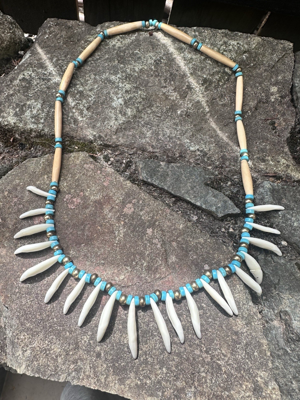 Coyote tooth necklace Native American Made animism primitive tribal mountain man