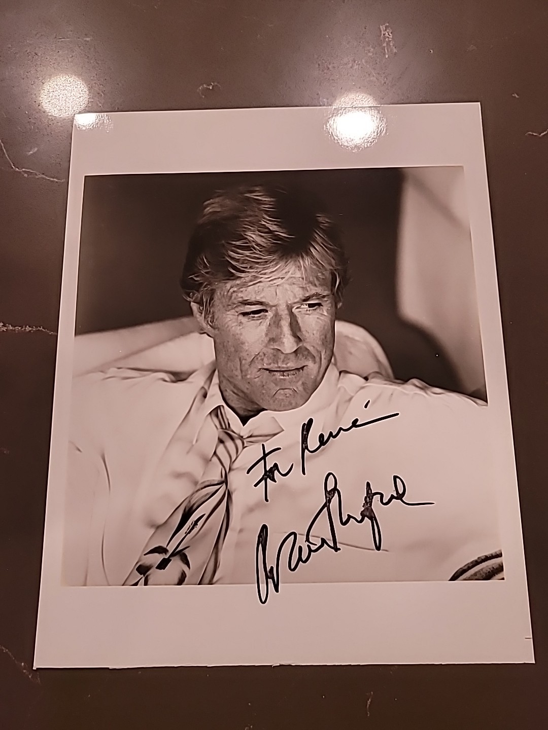 ROBERT REDFORD  signed 8x10 photo NO COA TO Rene 