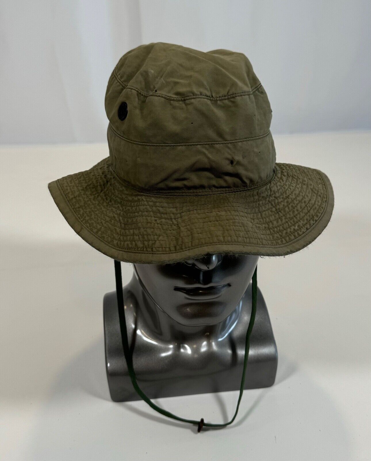 Vintage Vietnam Era US Army Military OG107 Boonie Sun Bush Hat OD Green