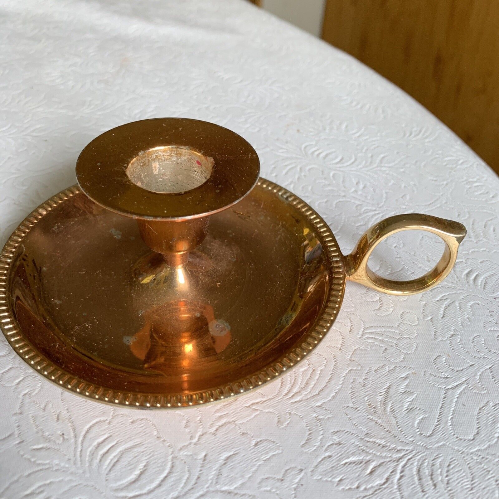 Copper Colored Taper Candle Holder