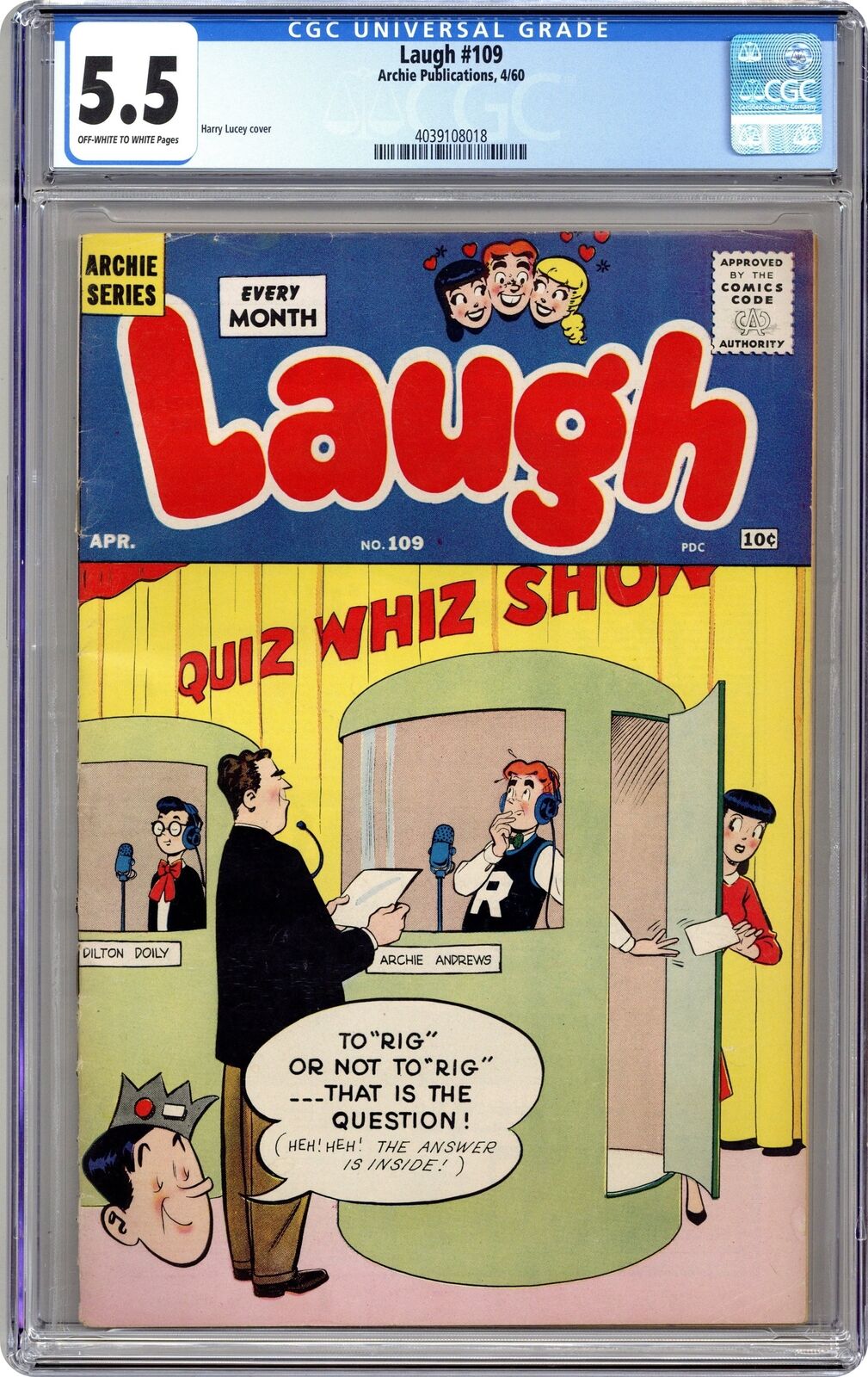 Laugh Comics #109 CGC 5.5 1960 4039108018