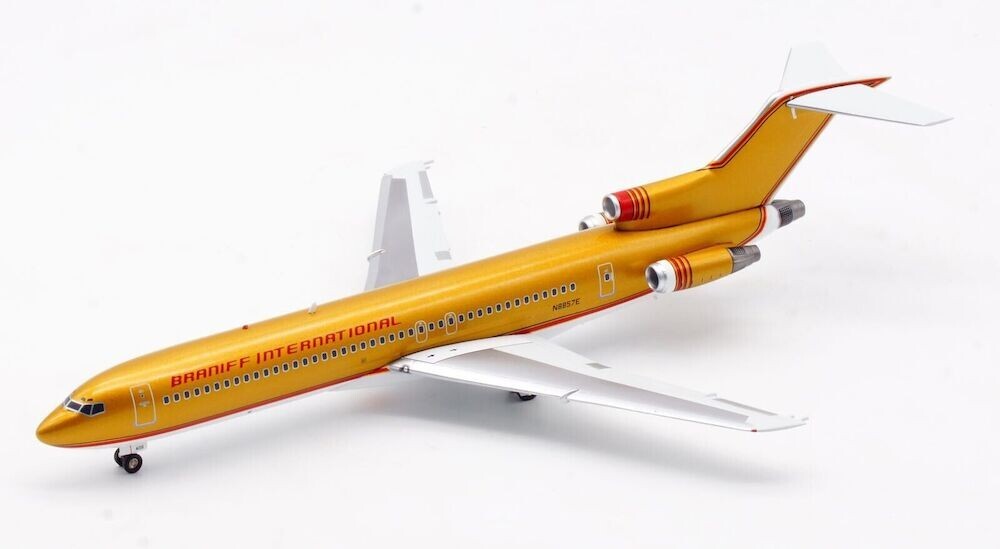1:200 IF200 Braniff Inter. Airlines Boeing 727-225 N8857E w/ Stand