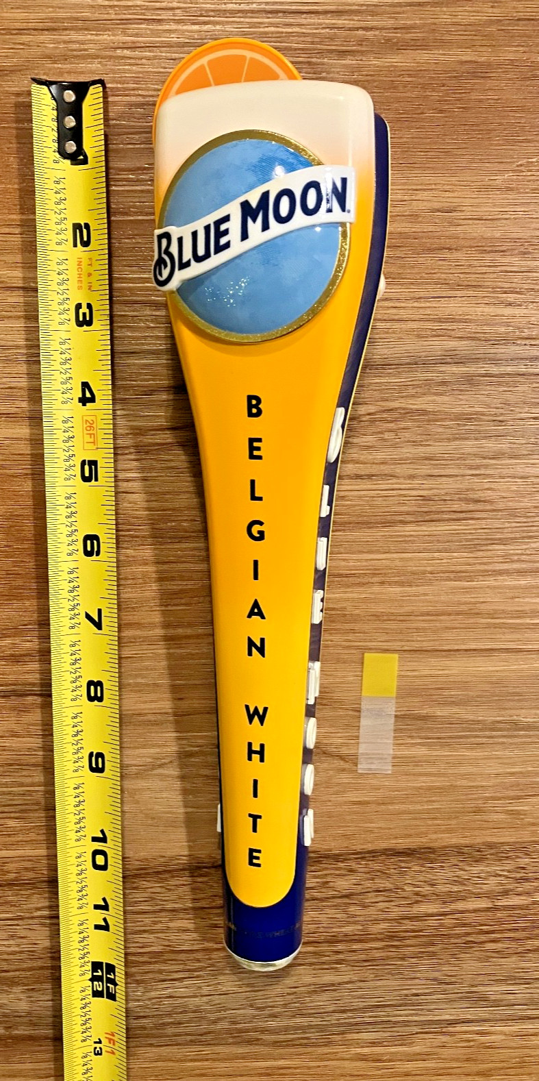 Blue Moon Beer Tap Handle Knob Top Keg Bar Brewing Draft Belgian White Plastic