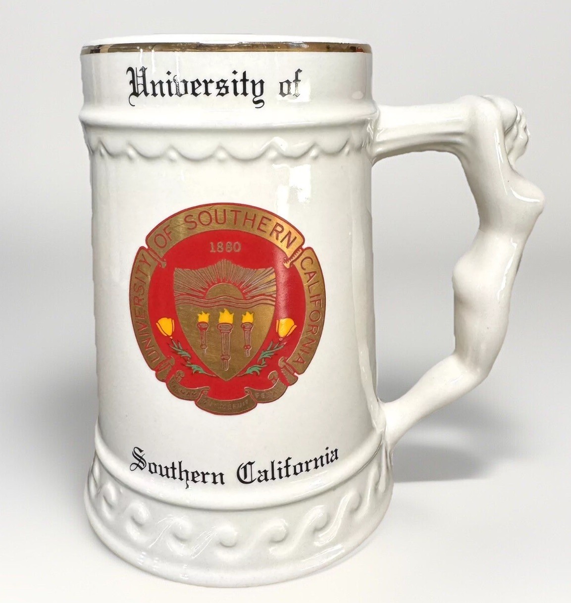 Vintage University of Southern California Stein USC Trojan Woman Body Risqué Vintage University of Southern California Stein USC Trojan Woman Body Risqué