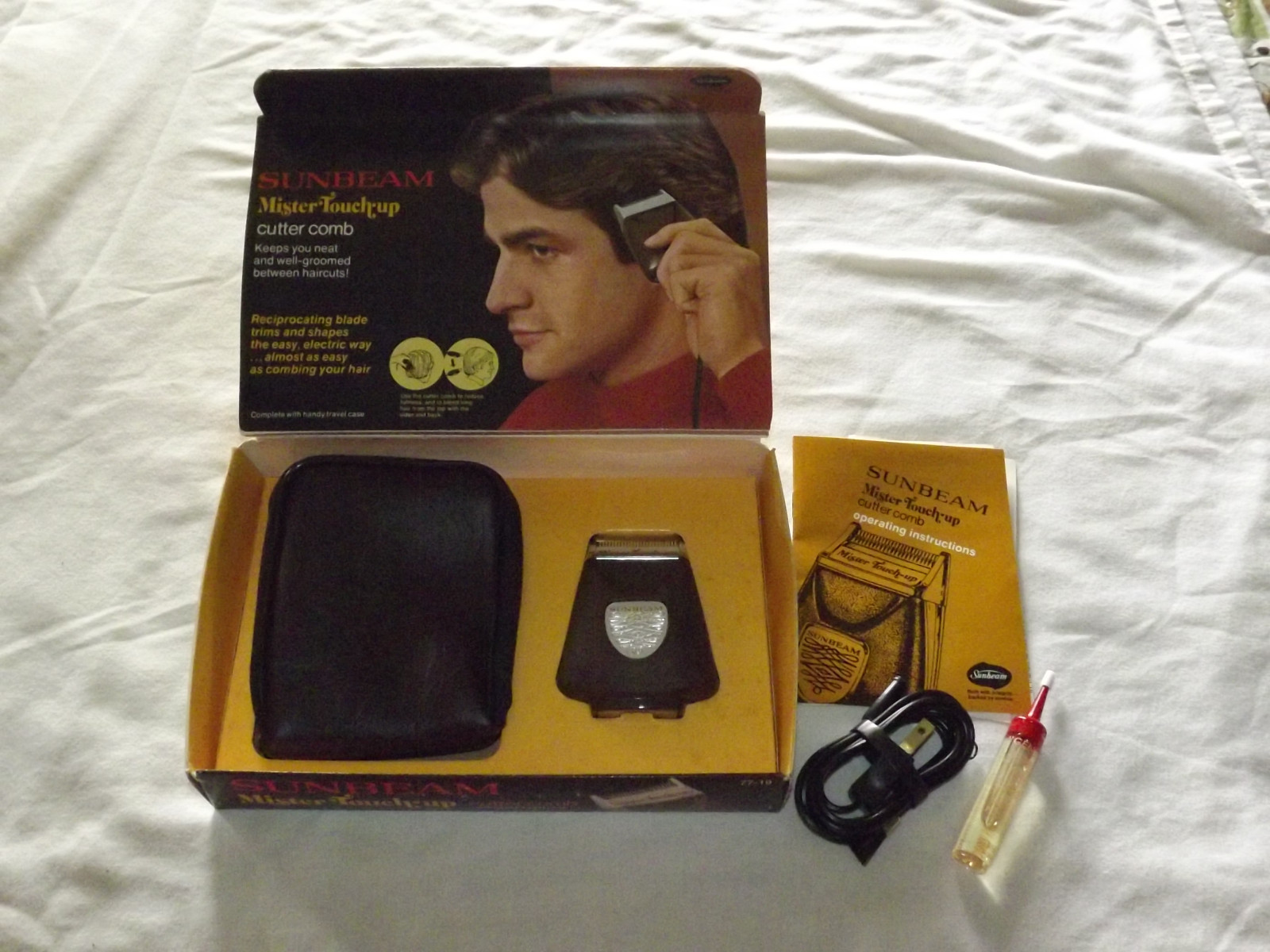 VINTAGE 1975 SUNBEAM MISTER TOUCH UP ELECTRIC HAIR TRIMMER UNUSED IN BOX NOS VINTAGE 1975 SUNBEAM MISTER TOUCH UP ELECTRIC HAIR TRIMMER UNUSED IN BOX NOS