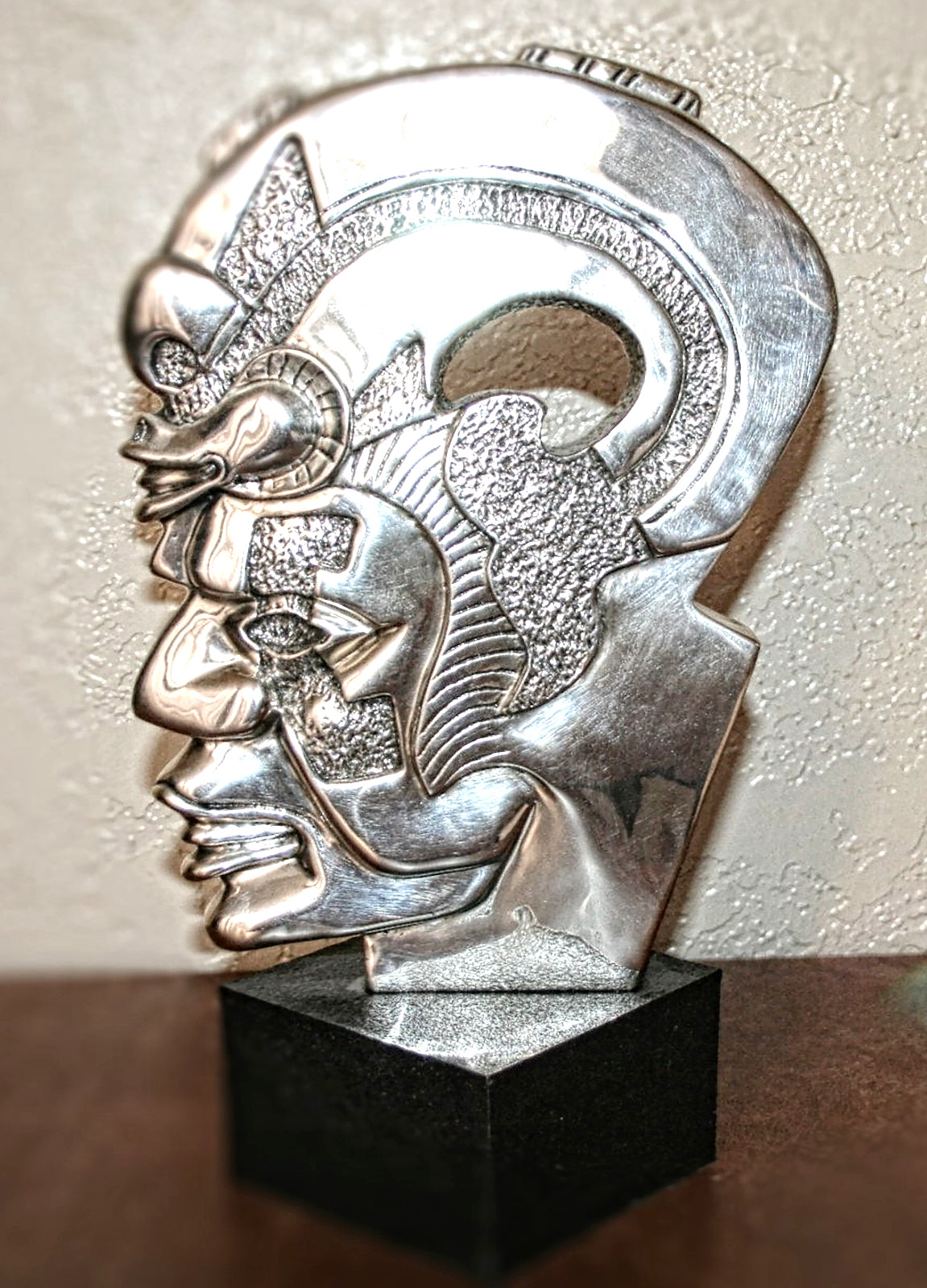 D’Argenta #423 Ceremonial Ax – Rare Silver Plated Aztec/Mayan Sculpture 12.3