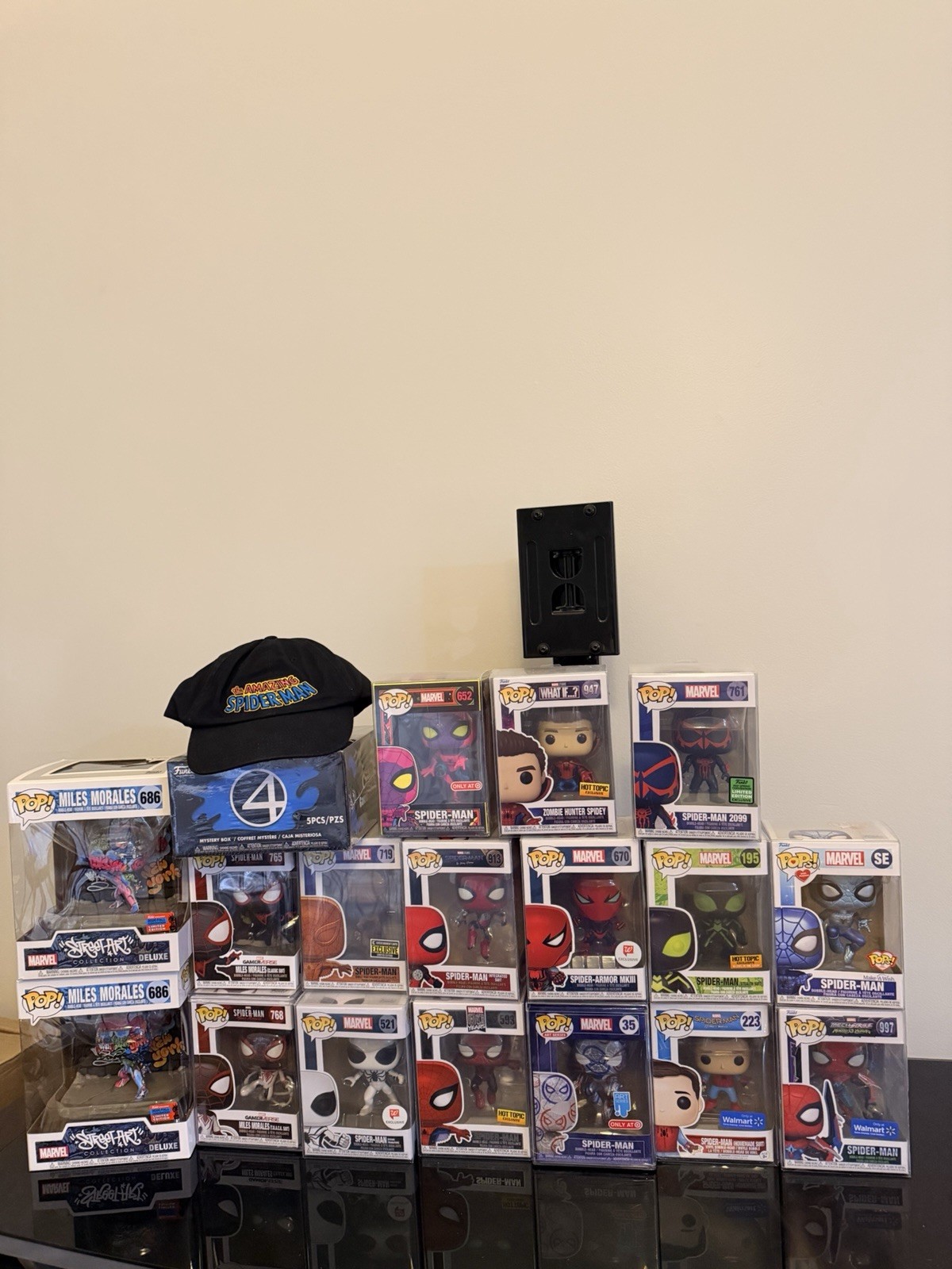New Funko pops 19 pcs Marvel Lot Spider-Man pops,embroiders hat, Miles Morales 