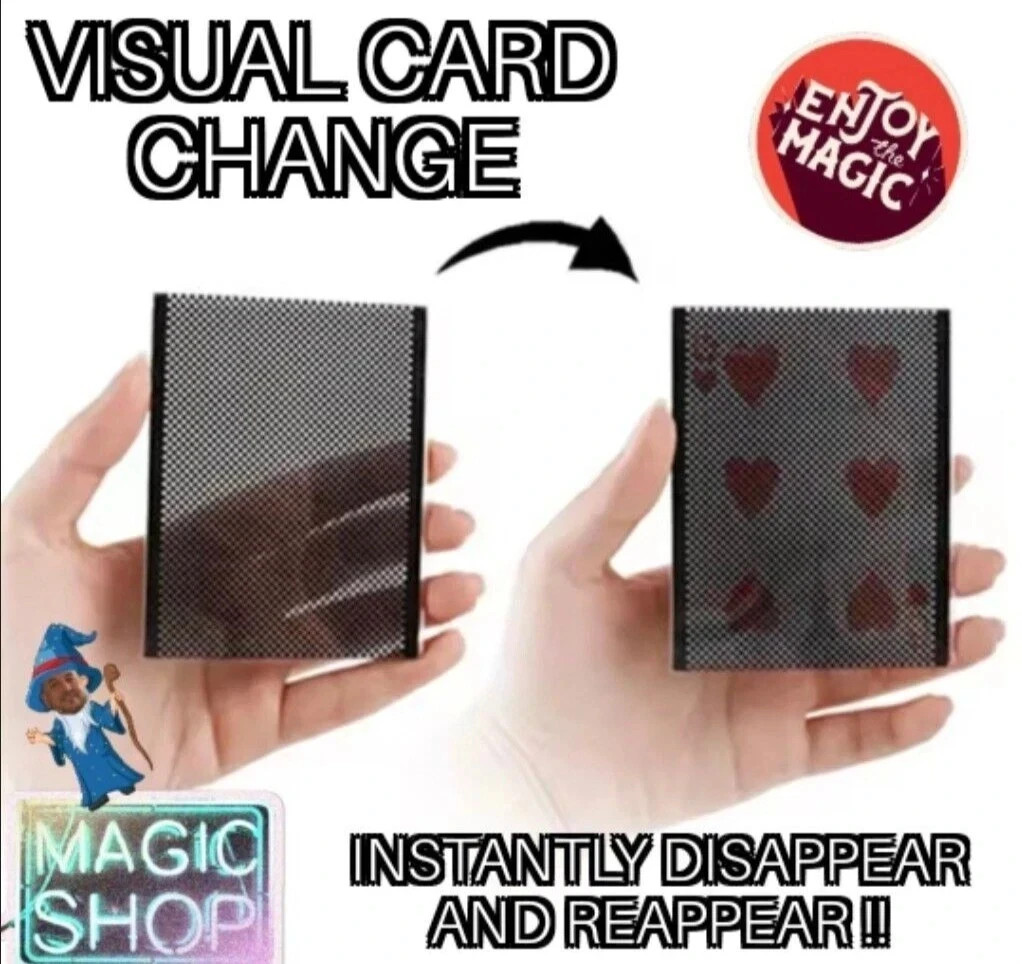 Magic Trick Visual Card Change WOW Close Up Street Magician Tricks Gimmick